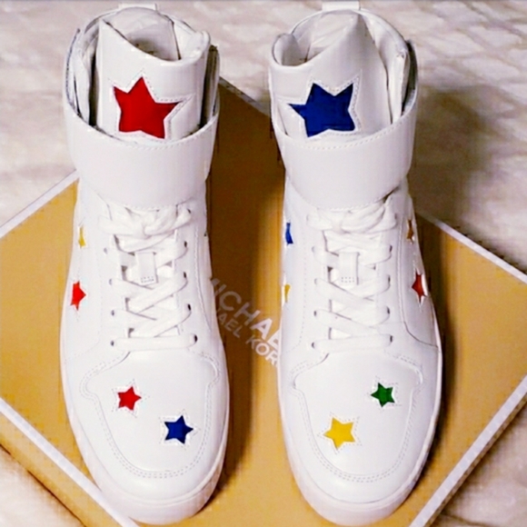 MICHAEL KORS sneakers Trent High Top White with ⭐ - Picture 4 of 8